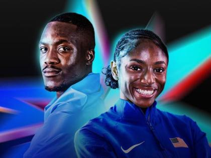 Letsile Tebogo (left) and Melissa Jefferson-Wooden.