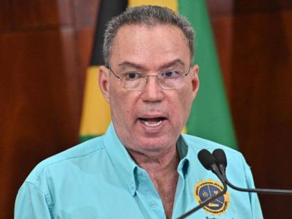 Daryl Vaz, Minister of Energy, speaks at the post-Cabinet press briefing at Jamaica House on Wednesday, April 15.
