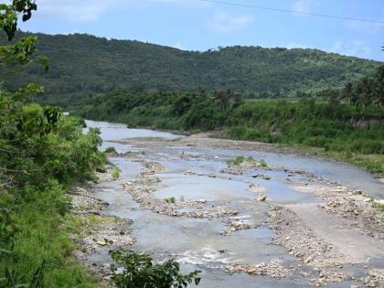 A section of the Wag Water River in St. Mary, located near the Westmoreland Bridge.