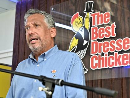 Rudolph Brown/Photographer
Christopher Levy, group president and CEO of Jamaica Broilers Group, speaks at the Best Dressed Chicken Renewed Energy launch at The Best Dressed Chicken Processing Plant, Spring Village, in St Catherine, on Tuesday, August 5, 20