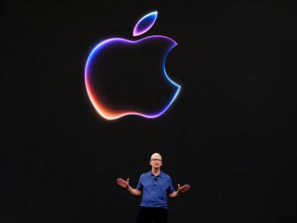 Apple CEO Tim Cook speaks during an announcement of new products on the Apple campus in Cupertino, Calif., Monday, June 10, 2024. (AP Photo/Jeff Chiu)