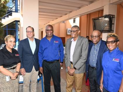 From left: Ashli Rose-Davis, coordinator of the Vincent HoSang Entrepreneurship Programme at the Mona School of Business and Management (MSBM); David Marchick, dean of the Kogod School of Business at American University; Leighton McKnight, executive in res