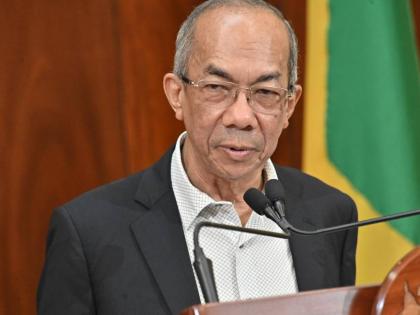 Minister of National Security and Peace Dr Horace Chang speaking at a post-Cabinet press conference at Jamaica House on April 22, 2026.