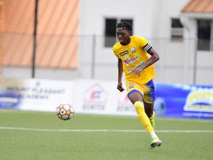 Molynes United’s Nicholas Nelson was on the scoresheet last night when his side beat Tivoli Gardens at Drax Hall. Molynes won 2-0.