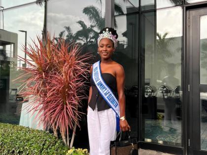 Miss Universe Jamaica St Elizabeth 2026 Suzan Dowdie says service remains at the heart of her work as she continues supporting vulnerable residents through the Lil Suz Foundation. 