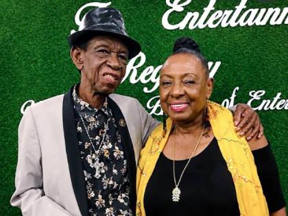 Foundation singer, Stranger Cole and Minister of Culture, Gender, Entertainment and Sport, Olivia Grange.