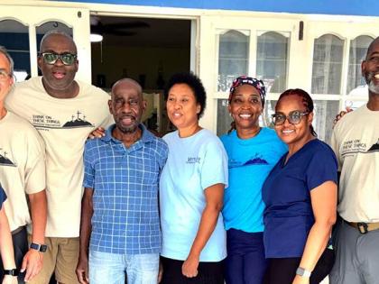 Members of Think on These Things Ministries International (3TMI) from Calhoun, Georgia, and Vett-Lee Outreach Ministries Limited pose with volunteers and medical professionals following their two-day mission in Good Hope, St Elizabeth, where 105 residents 