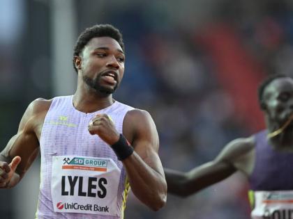 US Olympic champion sprinter Noah Lyles