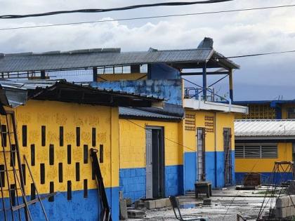 A section of the St Elizabeth Technical High School compound that was destroyed by Hurricane Melissa last October. 