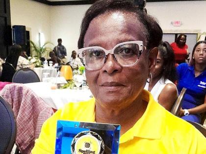 Madgeta Pinto, a 75-year-old retired Clarendon teacher, who placed sixth nationally in this year’s Senior Citizens Spelling Bee competition.