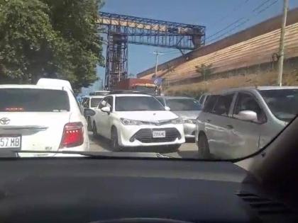 Traffic gridlock in Ocho Rios, St Ann on September 10, 2026, arising from roadworks in the town.