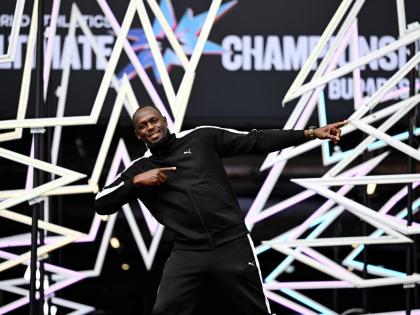 Jamaican Olympic sprint champion Usain Bolt poses on the red carpet during the formal opening of the World Athletics Ultimate Championship in Budapest, Hungary, on Thursday. - AP photo