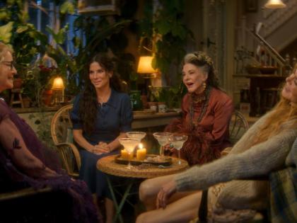 This image, released by Warner Bros. Pictures, shows (from left) Dianne Wiest, Sandra Bullock, Stockard Channing and Nicole Kidman in a scene from ‘Practical Magic 2’. 