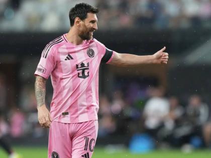 
Inter Miami forward Lionel Messi (10) gestures during the second half of an MLS football match against Atlanta United, Saturday, September 5.