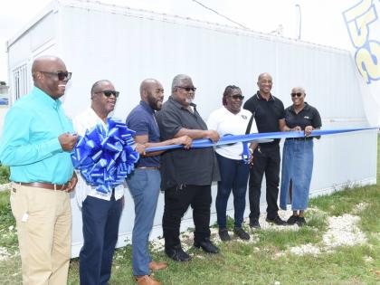 From left: Phillip Whittingham, JPS director of generation asset management; Vernon Lawrence, project lead, Hermit Foundation; Sameer Simms, JPS vice-president of generation; Jerome Bacchas, councillor for the Darliston Division in Eastern Westmoreland; Mi