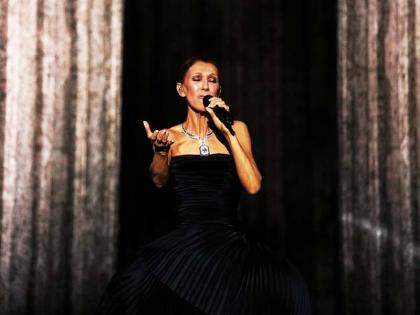 Celine Dion performs during the opening concert of her residency at the Plenitude Arena in Nanterre, France, outside Paris, on Saturday.