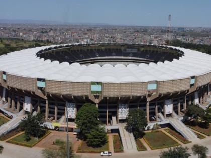 The Moi International Sports Centre in Kasarani, which has a seating capacity reduced to around 48,000 following major renovations, in Nairobi, Kenya, Friday, Oct. 10, 2025. (AP Photo)