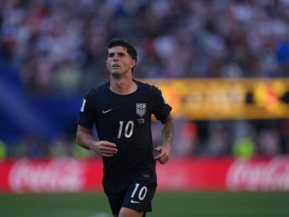 United States’ Christian Pulisic plays during the World Cup round-of-16 football match against Belgium in Seattle on July 6.