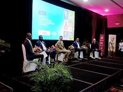 From left: Dr Carey Wallace, executive director of the Tourism Enhancement Fund; Andre Campbell, senior manager, learning programmes and innovation at Sandals Corporate University; Dean Challis, AI strategist, managing director and head of media and innova