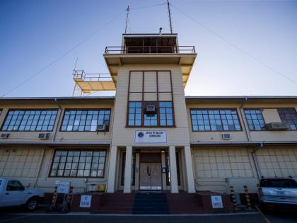  In this photo reviewed by US military officials, the Office of Military Commissions building used for Periodic Review Board hearings is seen on April 18, 2019 at the Guantanamo Bay Naval Base in Cuba. 