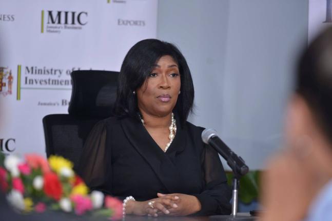 Shelley Leon, Registrar of Companies and CEO of the Companies Office of Jamaica, speaks at a press briefing on Tuesday, September 23, 2025.