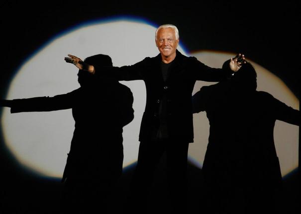 Giorgio Armani after presenting his Emporio Fall-Winter 2007-2008 men’s fashion collection, during the Milan Men’s Fashion Week, in Milan, Italy, on January 15, 2007. 