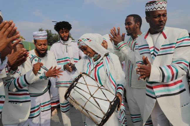 People attend the annual thanksgiving celebrations in Addis Ababa, Ethiopia.
