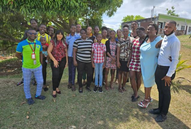  Immediate Past President of the Rotary Club of Kingston East & Port Royal Melissa Anderson (second left, front row) and Andrea Livingstone-Prince (second right), cohort chair and member of the club with trainers from TPDCo and TeenHub.