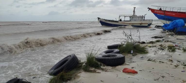 A beach in Rocky Point, on Jamaica’s south coast in Clarendon, on October 26, 2025.