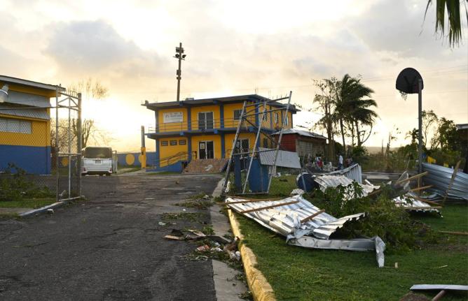 This photos shows debris from sections St. Elizabeth Technical High (STETHS) buildings damaged by Hurricane Melissa.