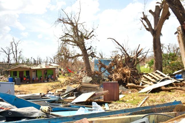 This photo shows a part Oxford community in St Elizabeth ravaged by Hurricane Melissa. 