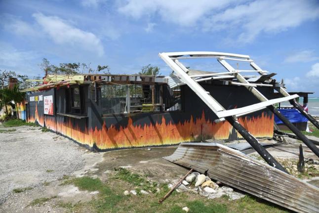 Key Largo Beach Bar in St Ann's Bay was badly damaged by Hurricane Melissa.