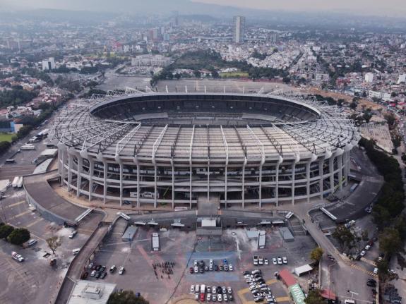 The Azteca Stadium, which will host the opening game of the 2026 FIFA World Cup, sits in Mexico City during renovations on Tuesday, November 18.