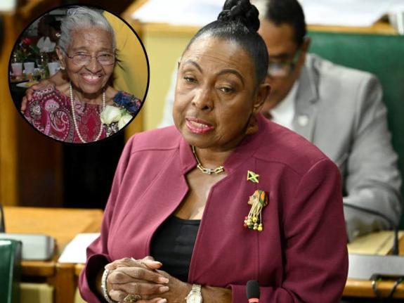 Minister of Culture, Gender, Entertainment and Sport, Olivia 'Babsy' Grange. 