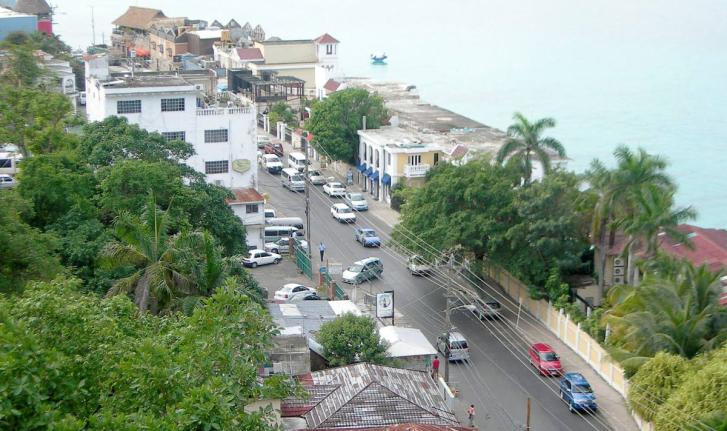 
A section of The Hip Strip as seen in 2015, home to various hospitality businesses, inclusive of entertainment spots, eateries and hotels, and retail shops in the resort city of Montego Bay.