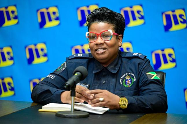 Commanding Officer of the Newport West Formation of the Jamaica Constabulary Force (JCF), Superintendent Rochelle McGibbon-Scott, addresses a recent Jamaica Information Service (JIS) Think Tank.