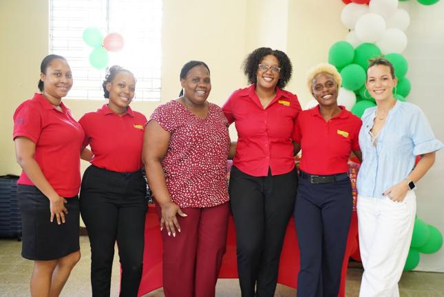 From left: Suwanee Farquharson, e-Commerce administrator, Fontana Pharmacy; Melissa Shaw, digital marketing coordinator, Fontana Pharmacy; Nadia Williams, administrator, Mary’s Child; Morgan Binger, PR and outreach coordinator, Fontana; Shaundae Demns, d