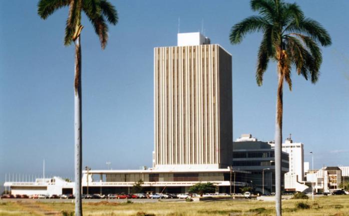 Bank of Jamaica building on the Kingston waterfront.