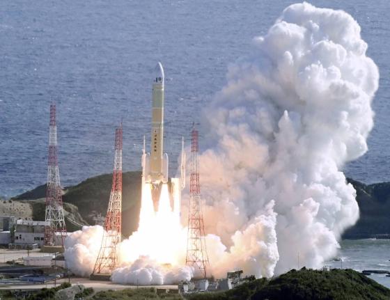 The H3 rocket (8th) by the Japan Aerospace Exploration Agency, carrying a navigation satellite, is launched from the Tanegashima Space Center in Minamitane, Tanegashima island, southern Japan, on Monday, December 22.  