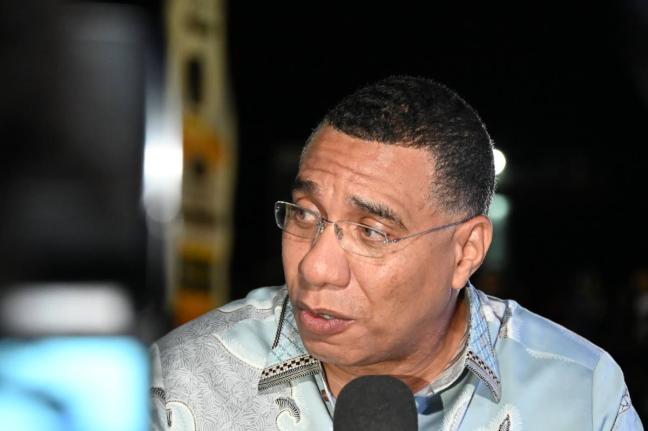 Prime Minister Dr Andrew Holness in Black River, St Elizabeth for a New Year’s fireworks show on Thursday, January 1, 2026.