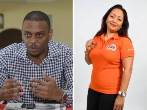 Westmoreland Central Member of Parliament Dwayne Vaz and Councillor Julian Chang. 