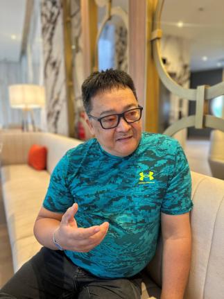 Dr Dave Chin Tung, CEO, GO! Jamaica Travel, speaks with The Gleaner yesterday after the reopening of Princess Hotels & Resorts in Hanover.