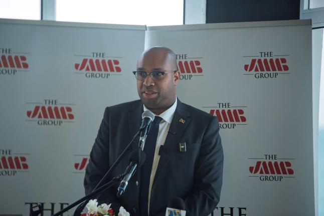 Delano Seiveright, state minister in the Ministry of Industry Investment and Commerce, addresses members of the Montego Bay business community during the JMMB Group Thought Leadership Breakfast held recently at the S Hotel in Montego Bay, St James. 