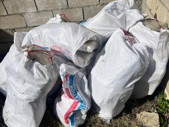 The police say they seized bags containing over 1,000 pounds of marijuana in Yallahs, St Thomas, on February 20, 2026. 