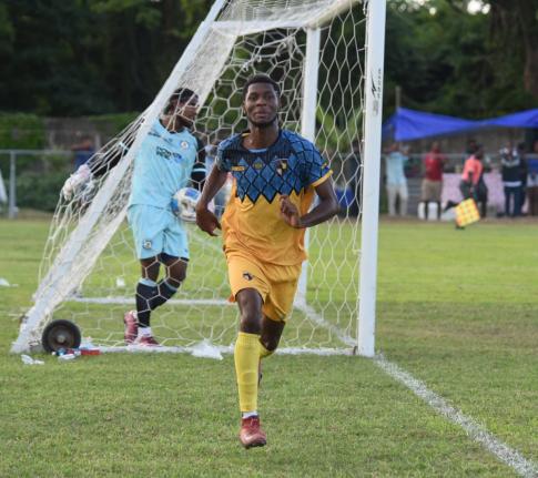 Racing United’s Tajay Grant.  