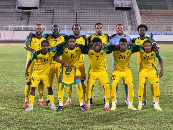 
Starting line-up of Jamaica’s all-local contingent that faced Martinique in an international friendly in Martinique yesterday.