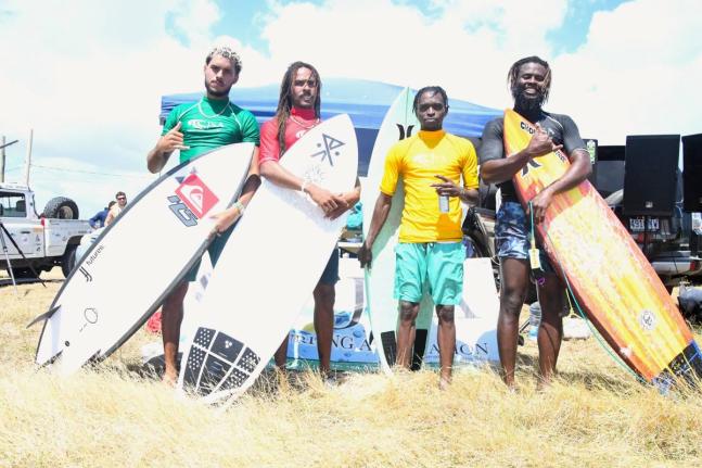 From left: Elishama Beckford, Ivah Wilmot, Akeem Taylor, and Ronald Hastings at the Jamaica SA event in South Haven.