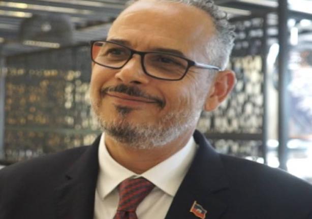 Haitian Prime Minister Alix Didier Fils-Aimè speaking to CMC at the CARICOM Summit in St Kitts and Nevis. 