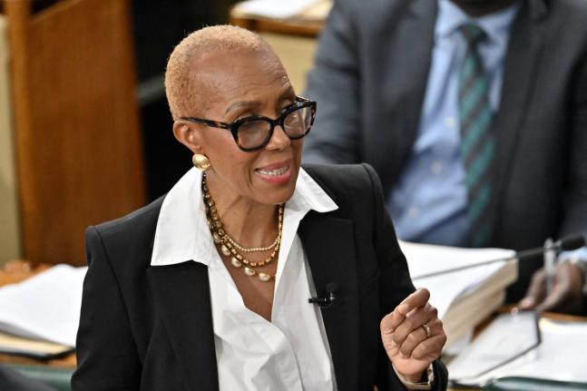 Minister of Finance and the Public Service Fayval Williams speaking at the opening of the 2026/27 Budget Debate in Parliament on Tuesday, March 10, 2026