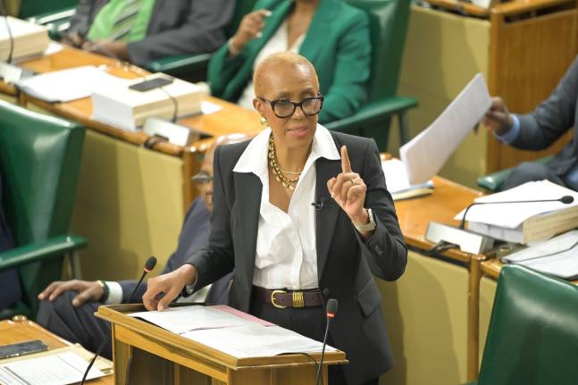 Minister of Finance and the Public Service, Fayval Williams, opens the 2026/27 Budget Debate in the House of Representatives on March 10, 2026. 

